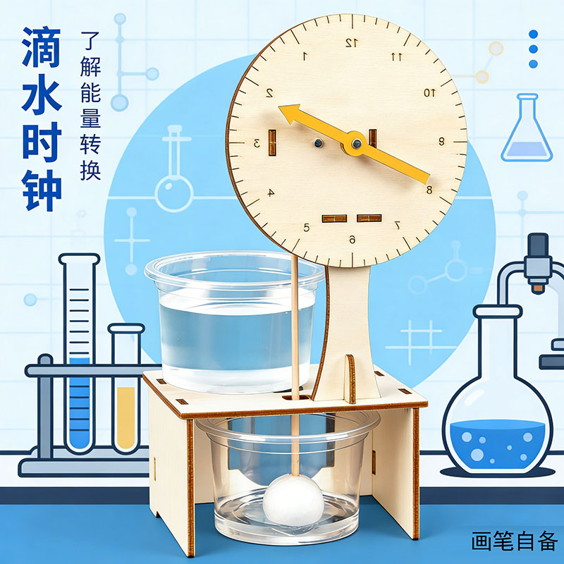 科技小制作水滴时钟手工小发明滴水计时钟表水钟制作材料实验器材