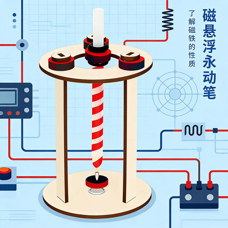 科技小制作磁悬浮永动笔DIY小学生磁铁科普手工教具科学实验套装