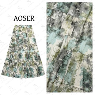 AOSER原创设计宽松显瘦时尚 百搭夏日感A字半身裙日常休闲风3313