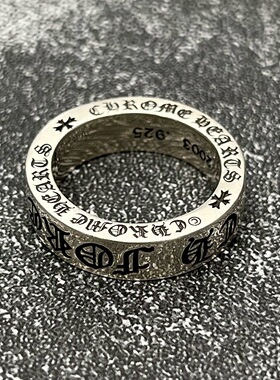 克罗泰银复古做旧！永恒戴锆戒指 个性百搭款