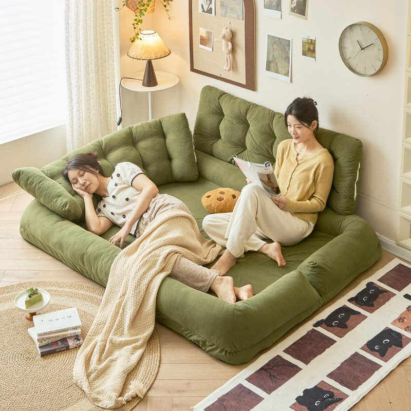 懒人沙发可躺可睡卧室地上双人小沙发大型人类狗窝客厅折叠沙发床