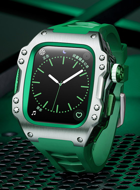 svjapplewatch钛合金苹果手表保护壳套 s87654改装手表带