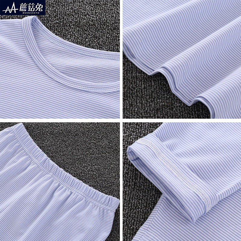 胖男童内衣套装春秋薄款中大童男孩秋衣秋裤加肥加大长袖睡衣女童