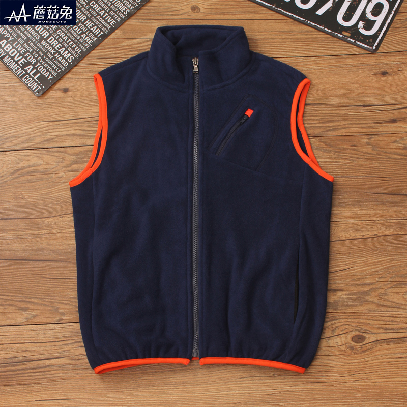 胖男童摇粒绒马甲秋冬加肥加大码