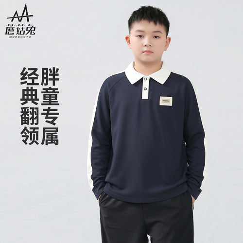 蘑菇兔胖男童长袖polo衫春秋款
