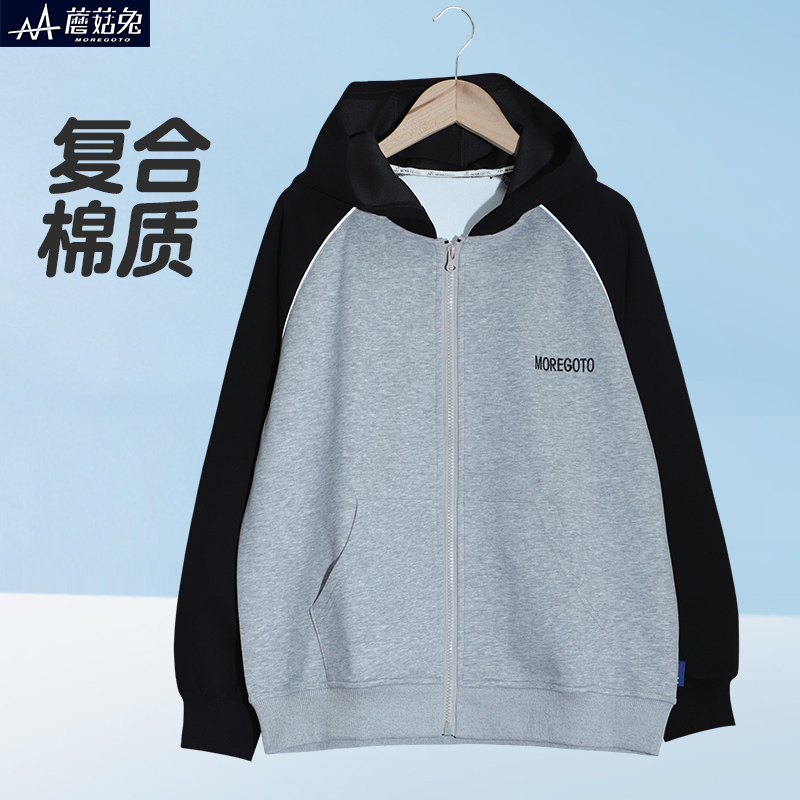 蘑菇兔胖男童连帽外套春秋款宽松