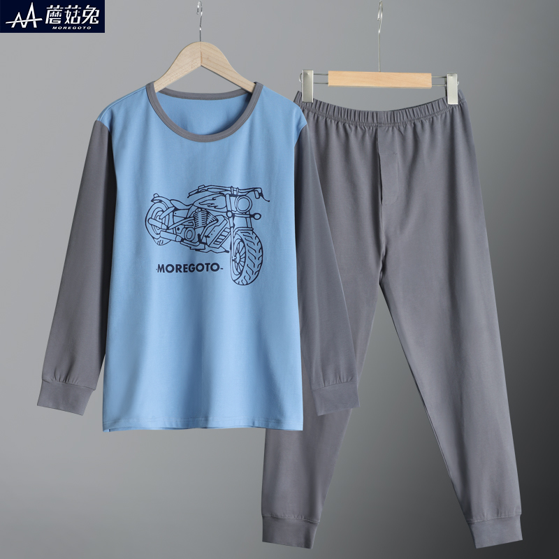 蘑菇兔胖男童秋衣秋裤套装春秋款