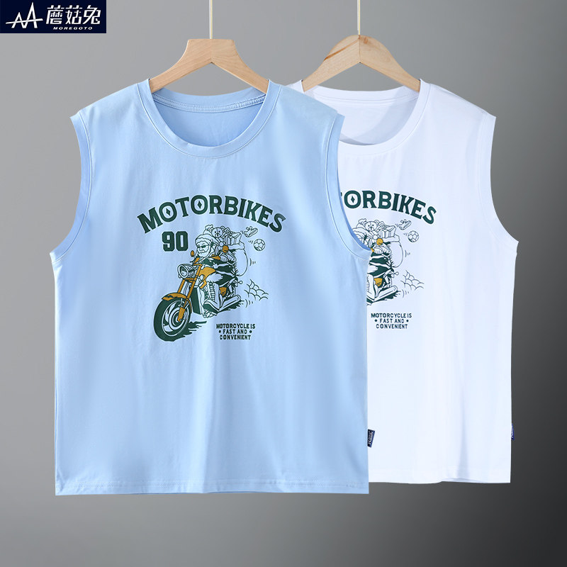 蘑菇兔胖童背心男童薄棉款中大童儿童宽肩打底无袖T恤青少年男孩,童装/婴儿装/亲子装,家居服上装,淘宝优惠券,粉丝福利购,淘宝优惠卷