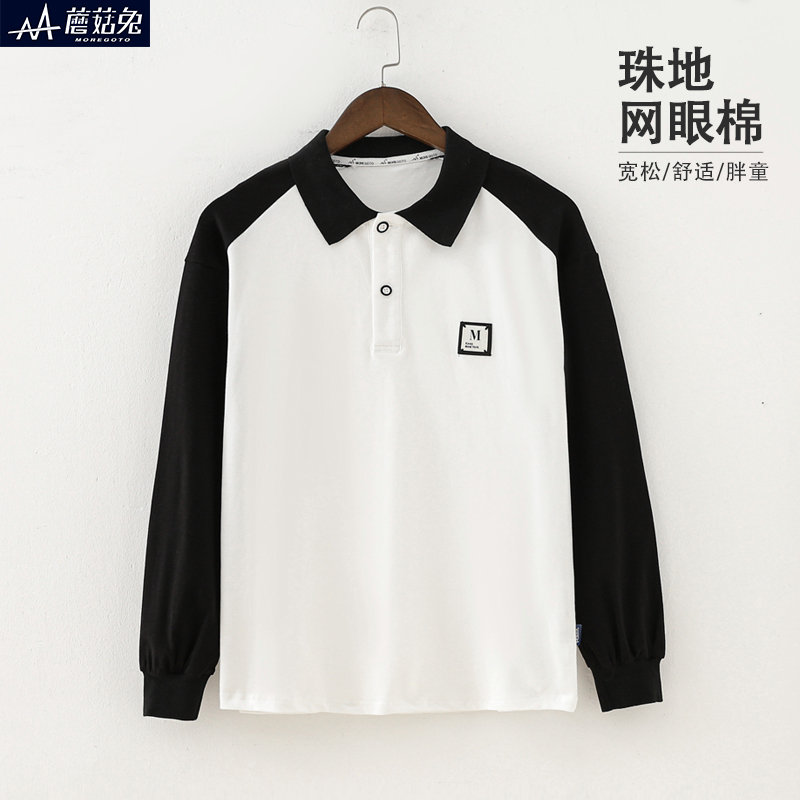 蘑菇兔胖男童长袖polo衫春秋款