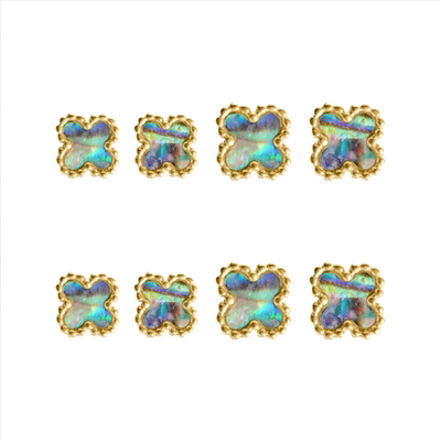 F136钛合金耳骨钉耳蜗钉flat镶真鲍鱼贝壳耳钉唇钉鼻钉穿刺饰品