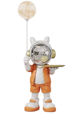 潮酷轻奢太空人加大号举灯托盘领航员大型带蓝牙落地摆件乔迁礼品