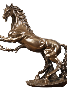 欧式仿古客厅办公桌面摆设战马