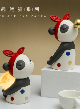 吹泡泡酒柜酒吧装饰树脂摆件