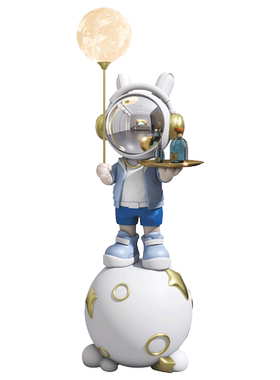 踩月球领航员落地摆件现代简约