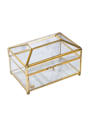 简约轻奢风玻璃样板间餐厅纸巾盒