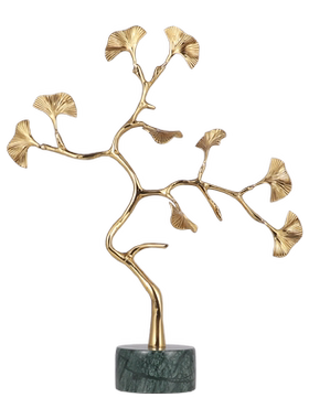 黄铜新中式风现代轻奢迎客松树