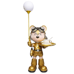 潮玩星际暴力熊摆件智能蓝牙音响夜灯客厅卧室店面大型落地装饰品