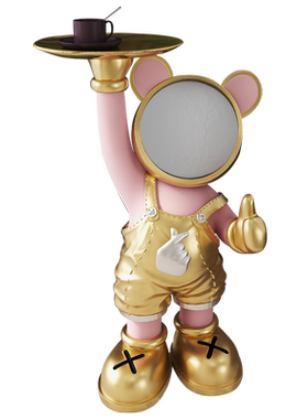 时尚潮流月球灯点赞熊落地摆件