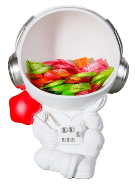 客厅钥匙收纳装饰宇航员摘星摆件