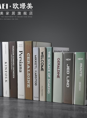 新款假书服装陈列摄影美式风摆件