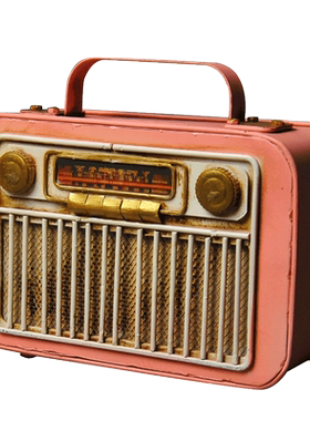 老式收音机摄影道具酒吧存钱罐