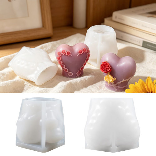新品玫瑰花雏菊爱心香薰蜡烛模具