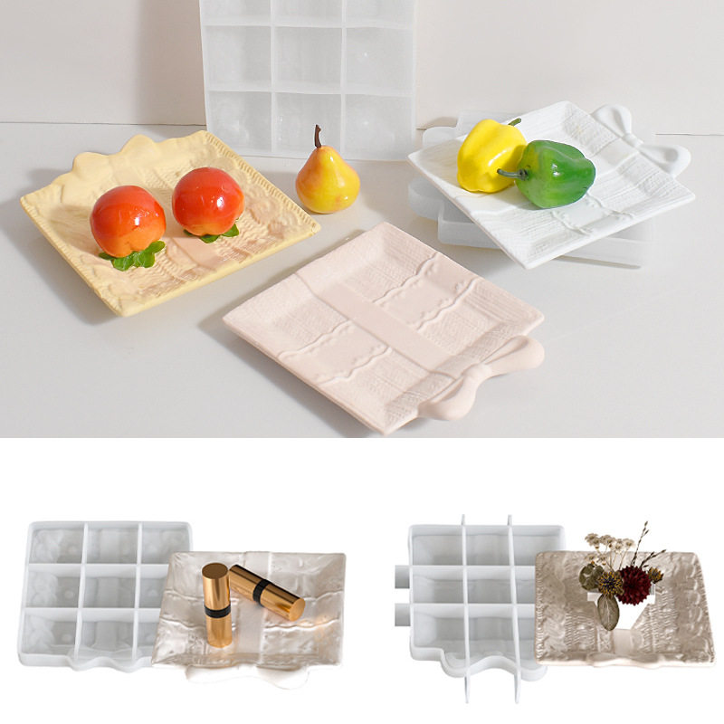 3d立体浮雕蝴蝶结托盘模具DIY树