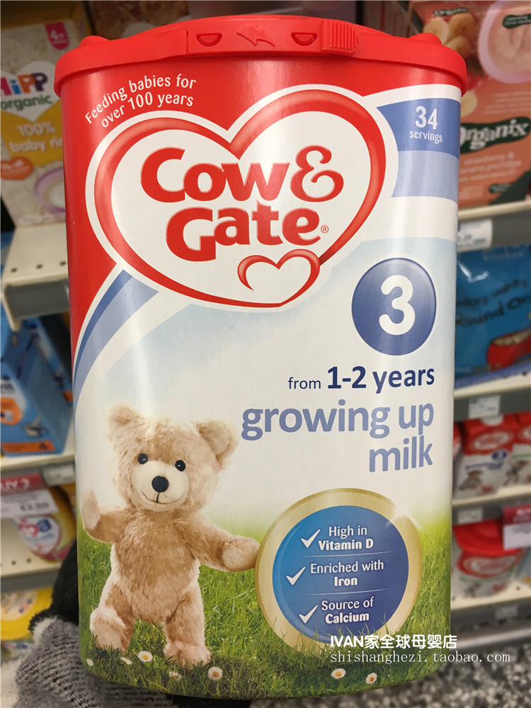 Ó¢¹úÅ£À¸±¾ÍÁ·¢»õÕýÆ·Cow&Gate 3¶ÎÈý¶Î900¿Ë1-2ËêÓ¤Ó×¶ùÄÌ·Û 4¹Þ