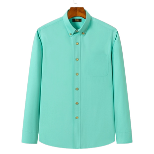 金盾2023春夏新款衬衫男修身商务长袖潮流白衬衣休闲铜扣结婚礼服