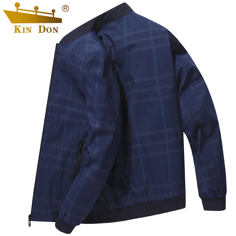 金盾男装夹克男秋季中年立领爸爸装外套干部商务休闲茄克棒球服
