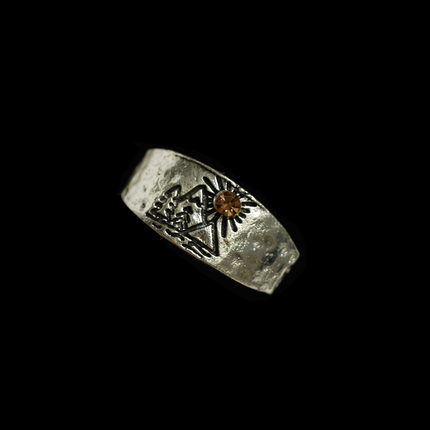 Vintage古着Ancient Silver Mountain Ancient Sunset 复古戒指