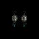 古着vintage复古Ancient earrings耳饰 carved silver oval