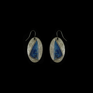 earrings耳环 blue Vintage古着Ancient silver