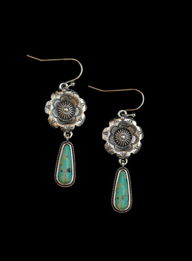 原创Vintage古着Water drop sun flower耳饰耳环