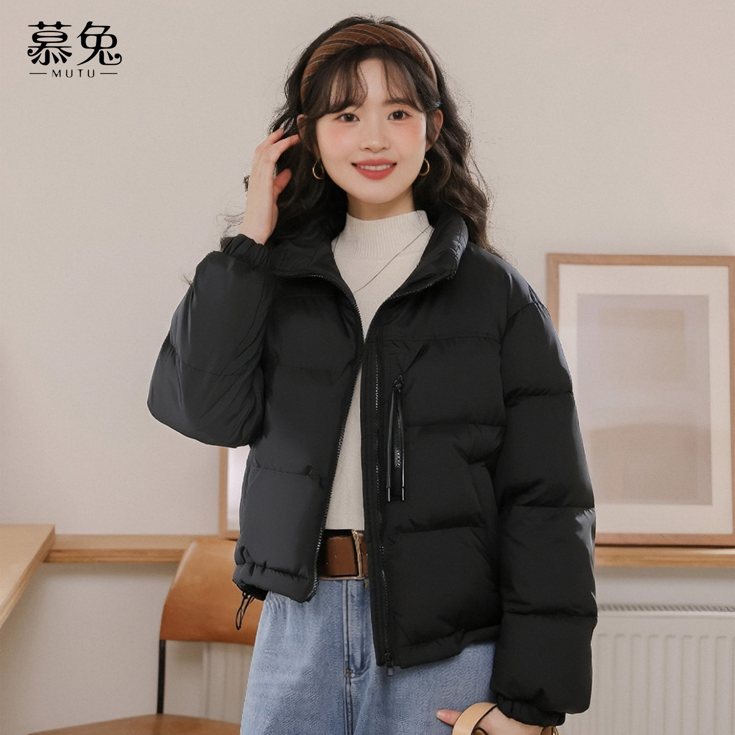 慕兔小个子加厚立领棉衣外套女2025冬新款宽松保暖面包服棉服上衣,女装/女士精品,棉衣/棉服,淘宝优惠券,粉丝福利购,淘宝优惠卷