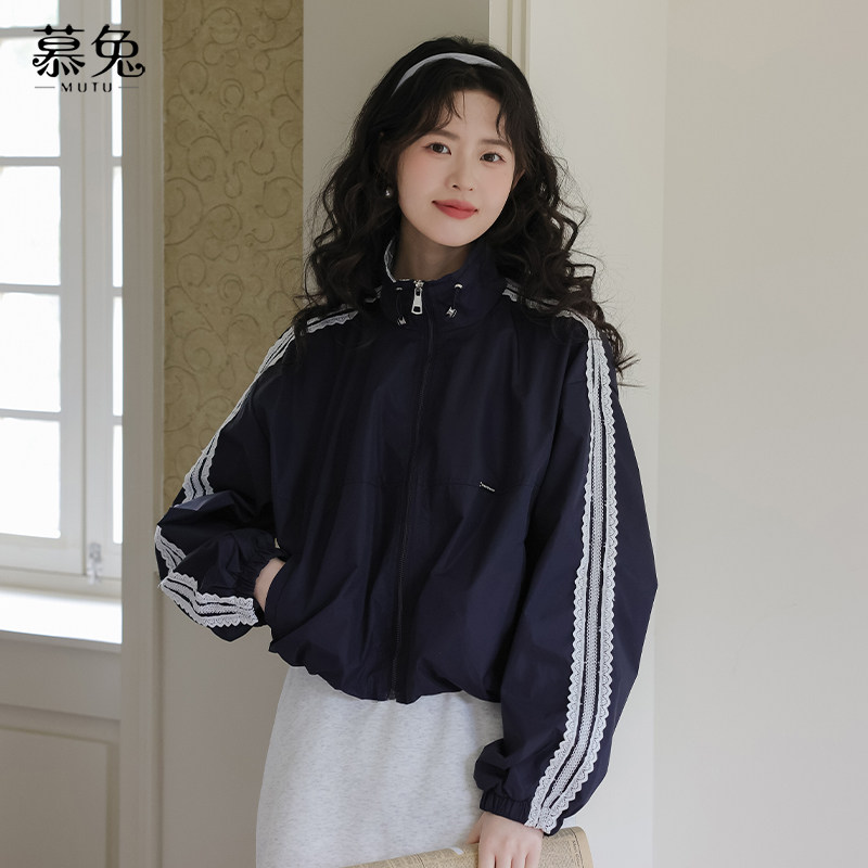 慕兔韩系立领棒球服短外套女2025春夏新款小个子宽松休闲夹克上衣,女装/女士精品,短外套,淘宝优惠券,粉丝福利购,淘宝优惠卷