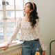 慕兔法式 设计感小众方领衬衫 冷淡系高级感碎花上衣女2026春季 新款