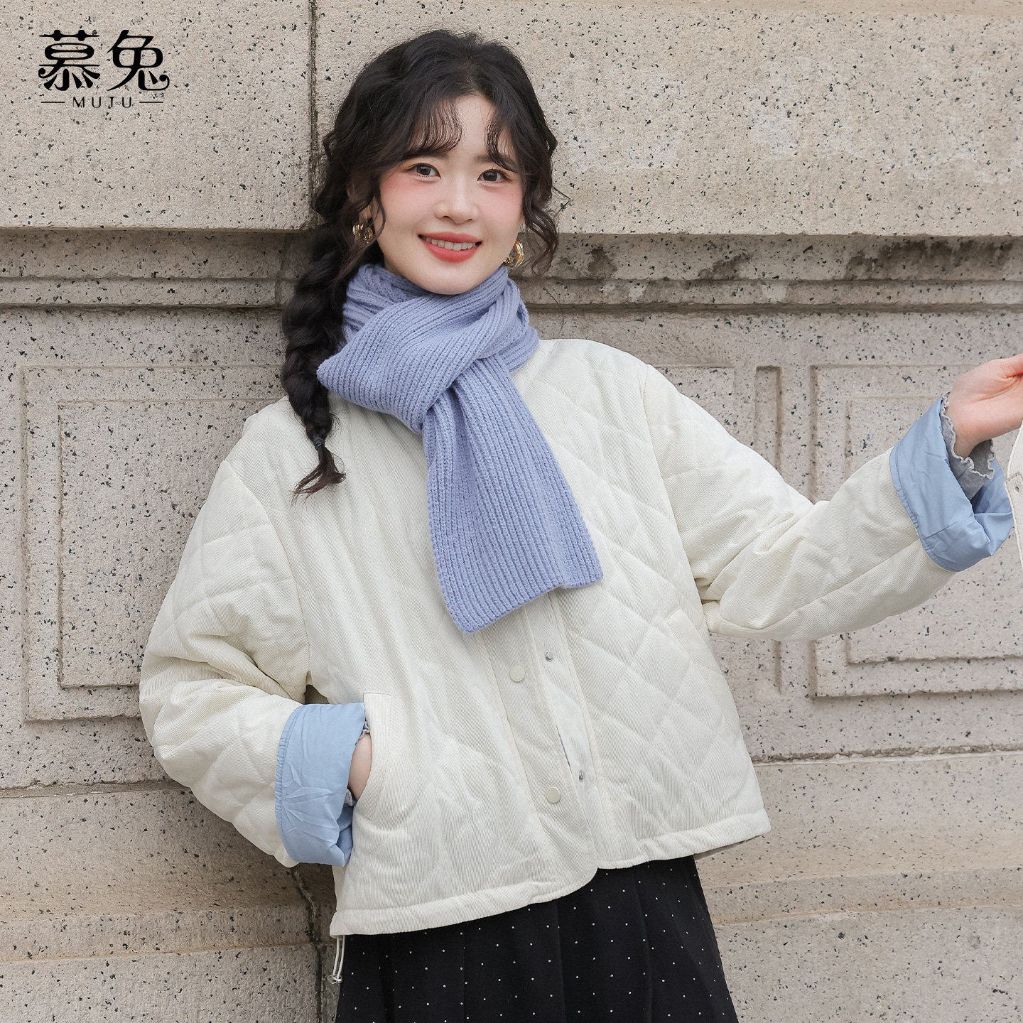 慕兔小个子菱格棉服上衣女2025冬季新款设计感小众棉衣外套配围巾,女装/女士精品,棉衣/棉服,淘宝优惠券,粉丝福利购,淘宝优惠卷