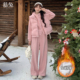 慕兔慵懒风休闲套装 三件套 连帽上衣棉服马甲阔腿裤 女2025冬季 新款