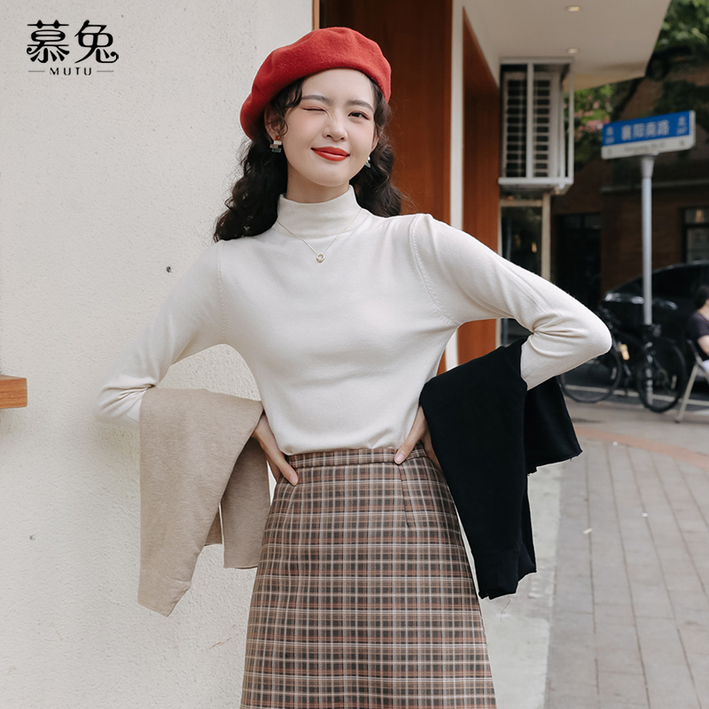 半高领修身显瘦新款韩系针织衫