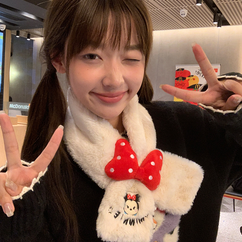 迪士尼正版围巾可爱女冬季