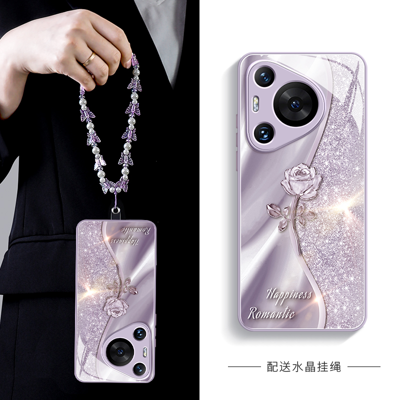 适用华为pura70手机壳新款pupr70pro全包镜头p60带挂绳ultra高级感女pro十玻璃p50小众p40pro+保护套2024外壳
