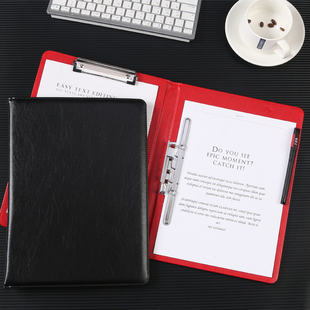 朗诵稿夹诗朗诵文件夹红色演讲稿夹签约夹板夹本合同夹诗歌主持稿致辞稿夹皮面皮革封面主持人会议协议黑色A4