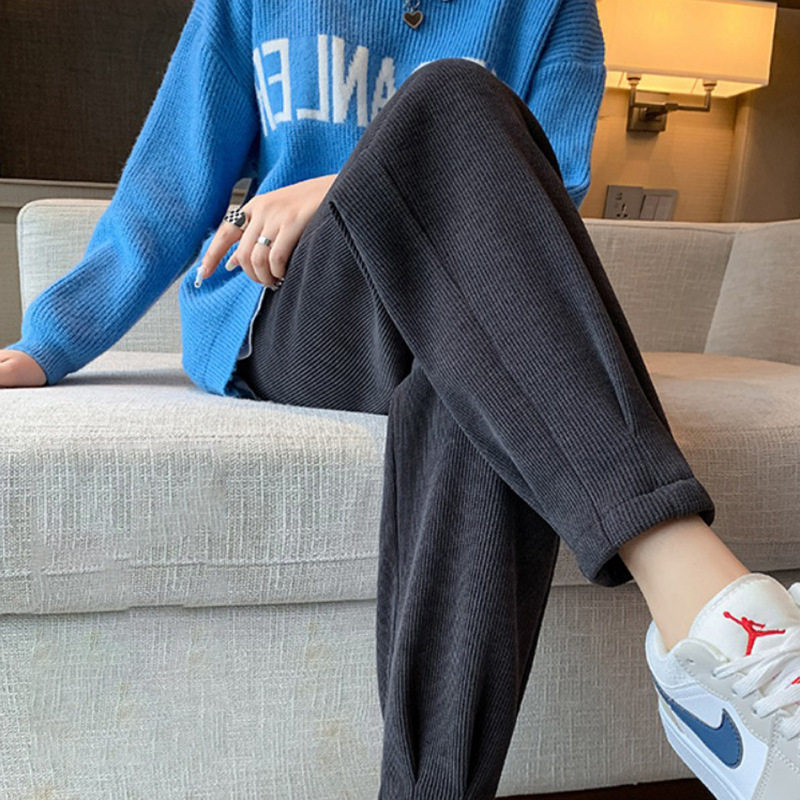 2025春秋新款高腰百搭时尚宽松卫裤女薄款束脚哈伦萝卜显瘦休闲裤,女装/女士精品,卫裤,淘宝优惠券,粉丝福利购,淘宝优惠卷