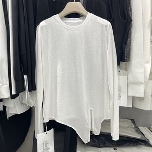 Best 2026春季新款原创小众不规则设计感宽松百搭休闲简约长袖T恤