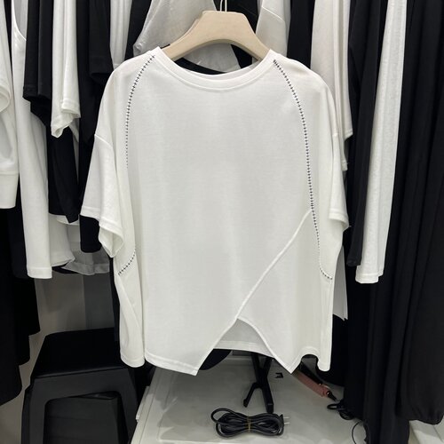 BEST白色短袖宽松显瘦T恤女
