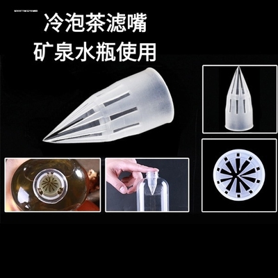 适用冷泡矿泉水瓶过滤器尖嘴新款透明旋转怡宝百岁山娃哈哈茶漏