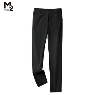 直筒女裤 M2女装 显瘦百搭束脚秋季 弹力休闲裤 宽松大码