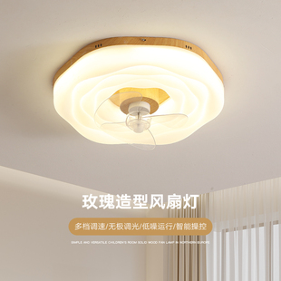吸顶灯卧室灯风扇静音护眼北欧风格 奶油风书房简约现代ins灯具led