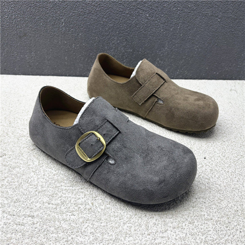 撤柜断码处理2026春季新款复古风搭扣勃肯鞋女平底舒适懒人鞋,女鞋,勃肯鞋/软木鞋,淘宝优惠券,粉丝福利购,淘宝优惠卷